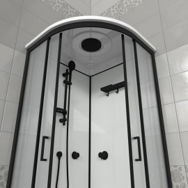 Душевая кабина Triton Прайм-Блэк-Вельвет А 90х90 низкий поддон